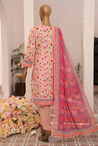 Asasa V2  Emb Lawn Suit Unstitched 3 Piece  Summer Coll -D 3006