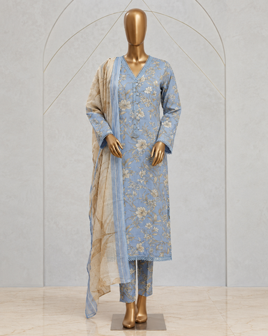Sadabahar Printed Lawn Vol-14 | 3 Piece Stitched Suit D-6