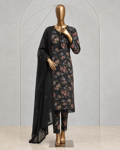 Sadabahar Printed Lawn Vol-14 | 3 Piece Stitched Suit D-7