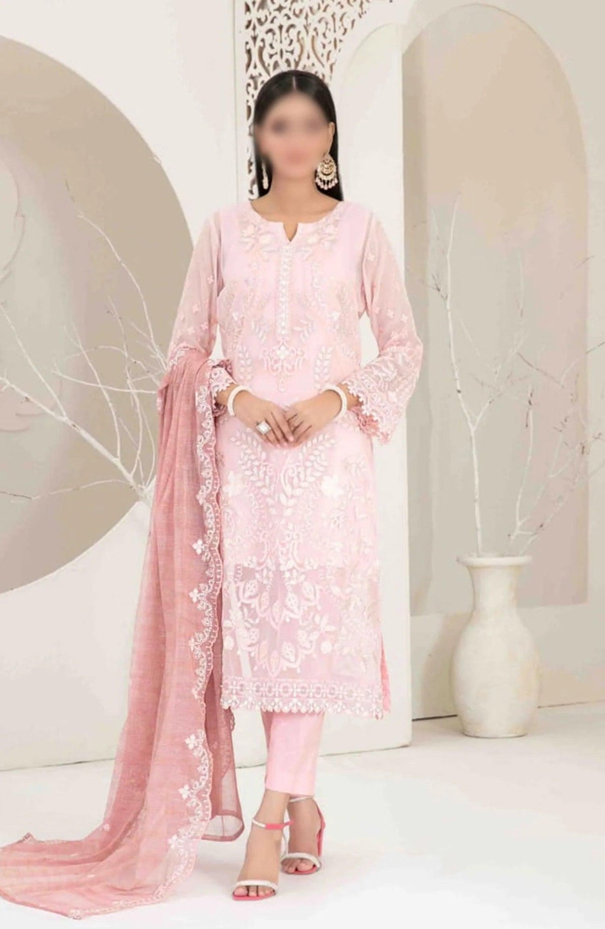 Cala Emb Chiffon Semi-Stitched Tawakkal-D 3740