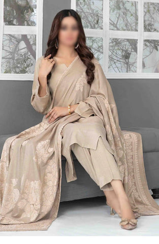 Eladari - Fancy Leather Peach Coll with Shawl Dupatta D-3858