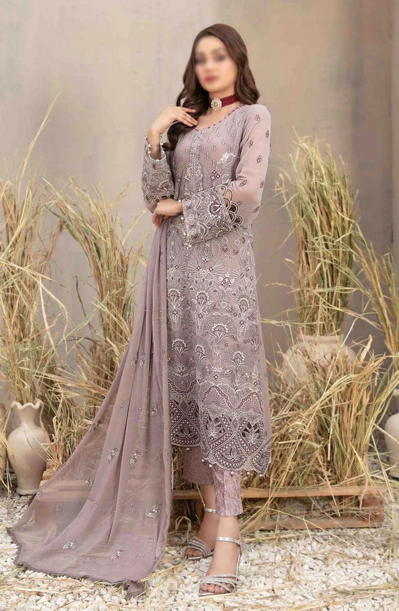 Arushi Semi-Stitched Luxury Emb Chiffon D-9981