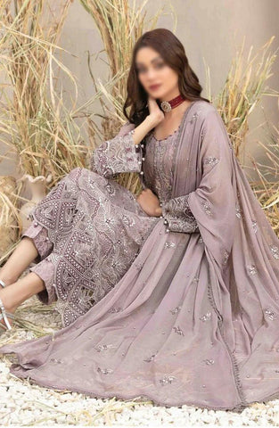 Arushi Semi-Stitched Luxury Emb Chiffon D-9981