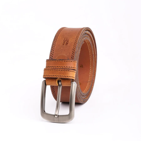 JILD Rustic Leather Belt-Double Stitch