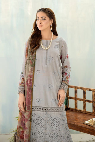 Embroidered Lawn Unstitched 3 Piece Suit Summer Collection Irtaza By Johra D-5