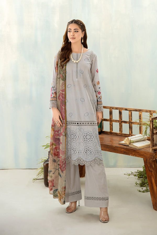 Embroidered Lawn Unstitched 3 Piece Suit Summer Collection Irtaza By Johra D-5