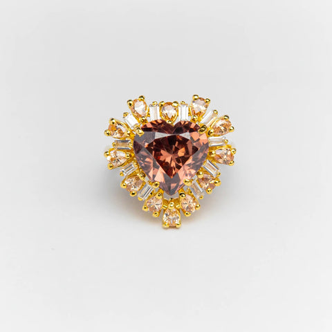 HEART SHAPE CHAMPAGNE RING