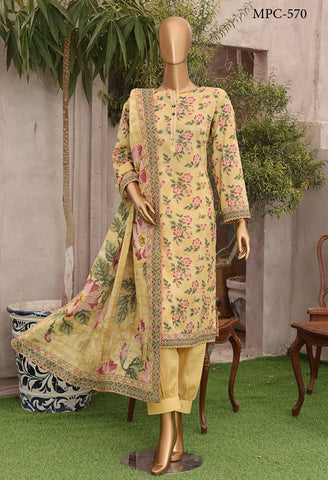Magic Print Collection Vol-01 3pcs Unstitched By Hz D-01