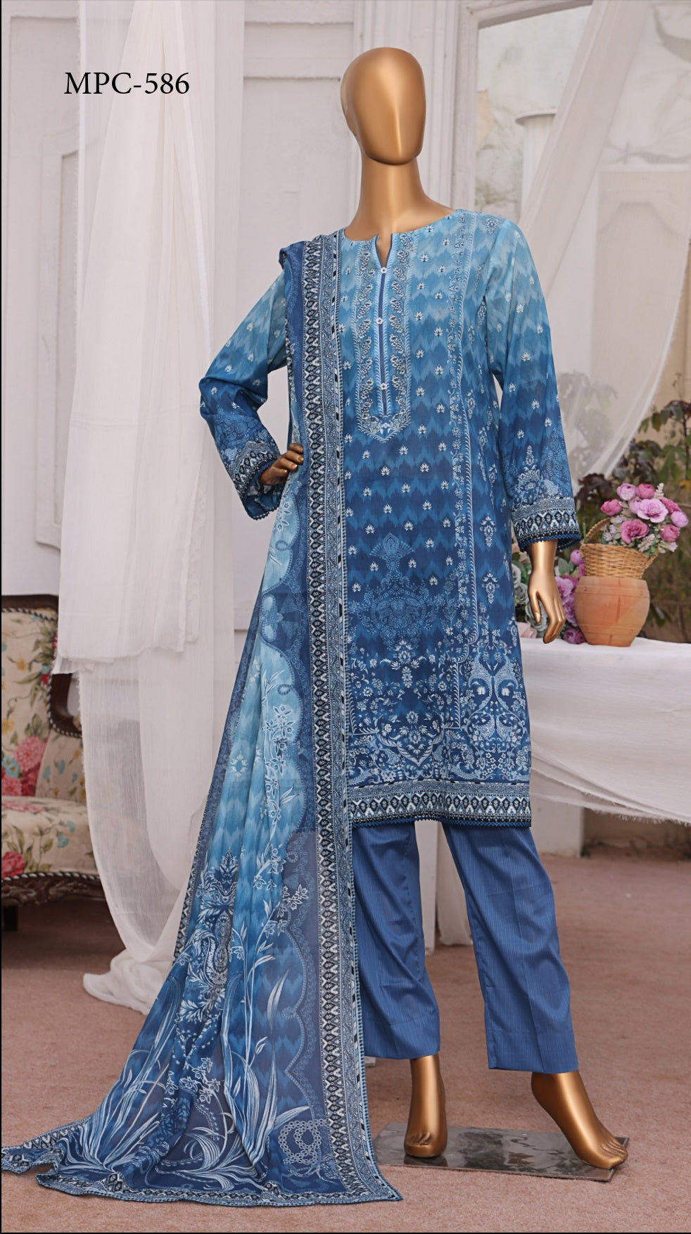 Magic Print Collection Vol-01 3pcs Unstitched By Hz D-09