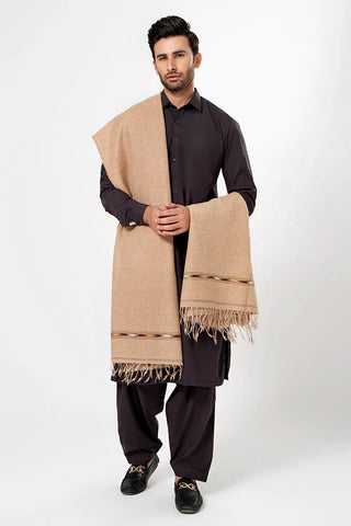 Regal Winter Mens Shawl Light Brown