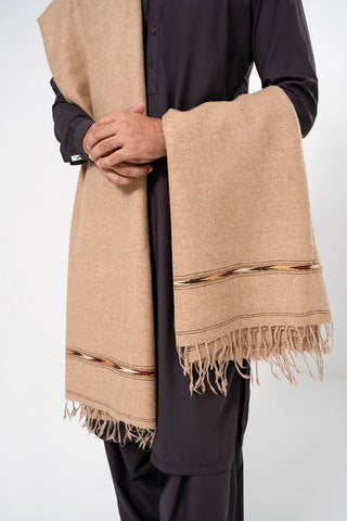 Regal Winter Mens Shawl Light Brown