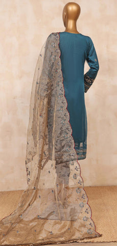D-MB-8 Blue Mahpara Festive Formal Embroidered Pret Coll'23 By Sadabahar Stitched 3 Piece