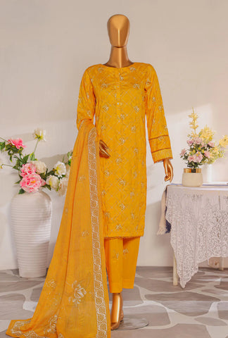 Mother Linen Embroidered Un-Stitched Collection D-4