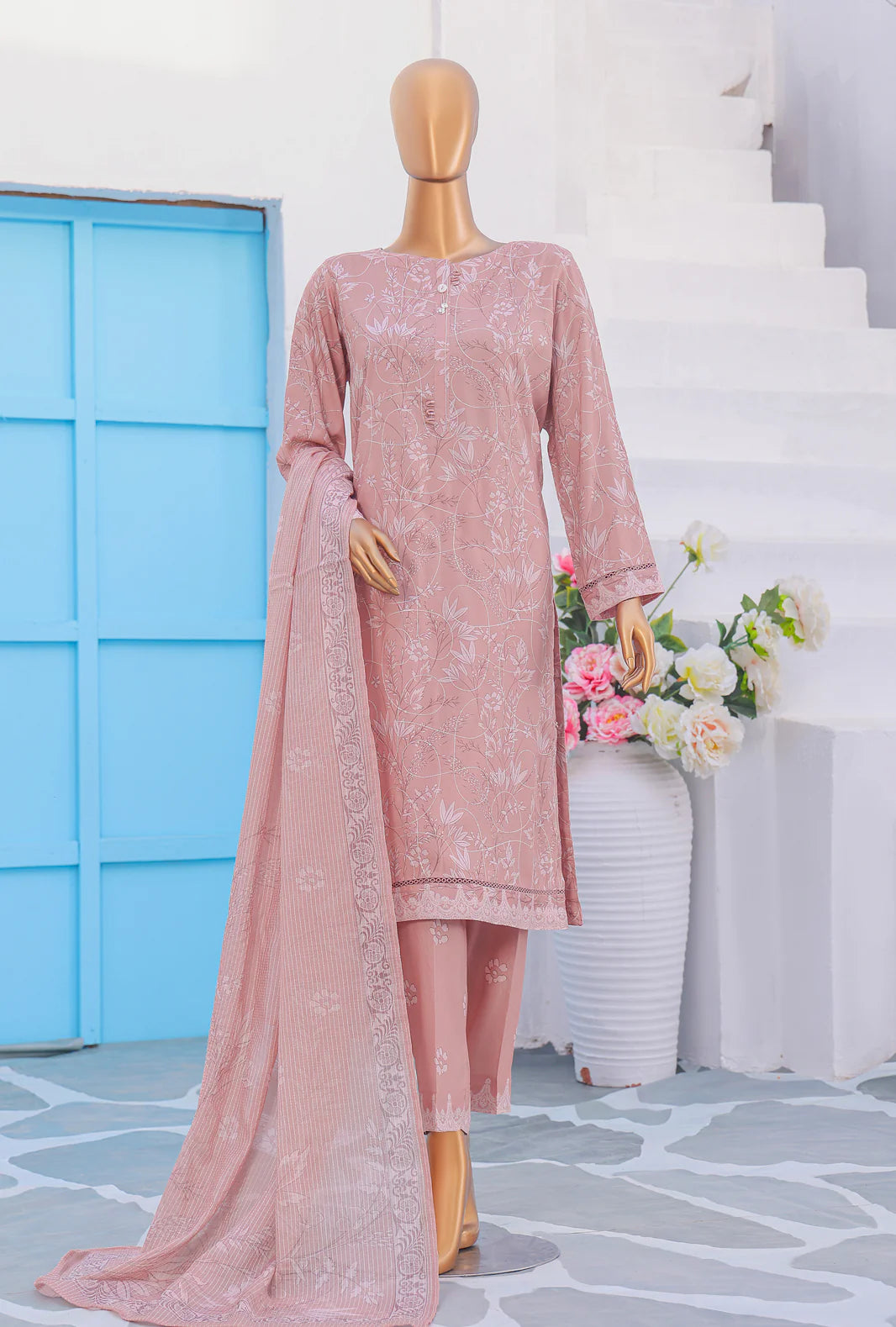 Mother Linen Embroidered Un-Stitched Collection D-6