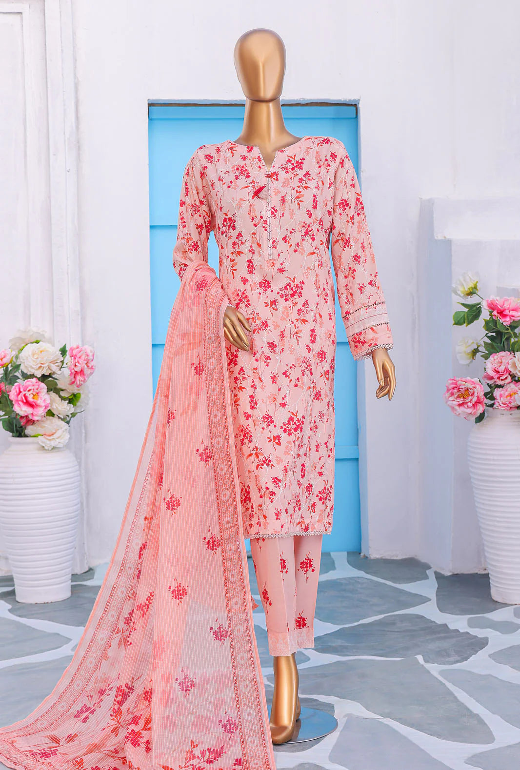 Mother Linen Embroidered Un-Stitched Collection D-9