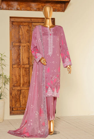 Mother Linen Embroidered Un-Stitched Collection D-11