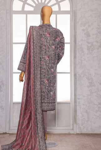 PREMIUM KHADDAR CHIMKI PRINTED 3PC UNSTITCHED COLL BY HZ D-5