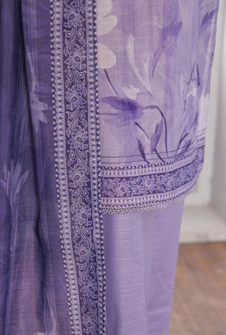 PREMIUM KHADDAR CHIMKI PRINTED 3PC UNSTITCHED COLL BY HZ D-9