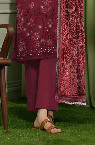 Sobia Waseem Queen Embroidered Sweet Peach Unstitched 3 Piece Suit D-6