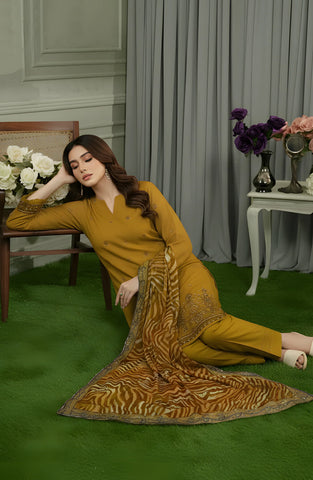 Sobia Waseem Queen Embroidered Sweet Peach Unstitched 3 Piece Suit D-2