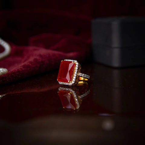 RUBY OCTAGON RING