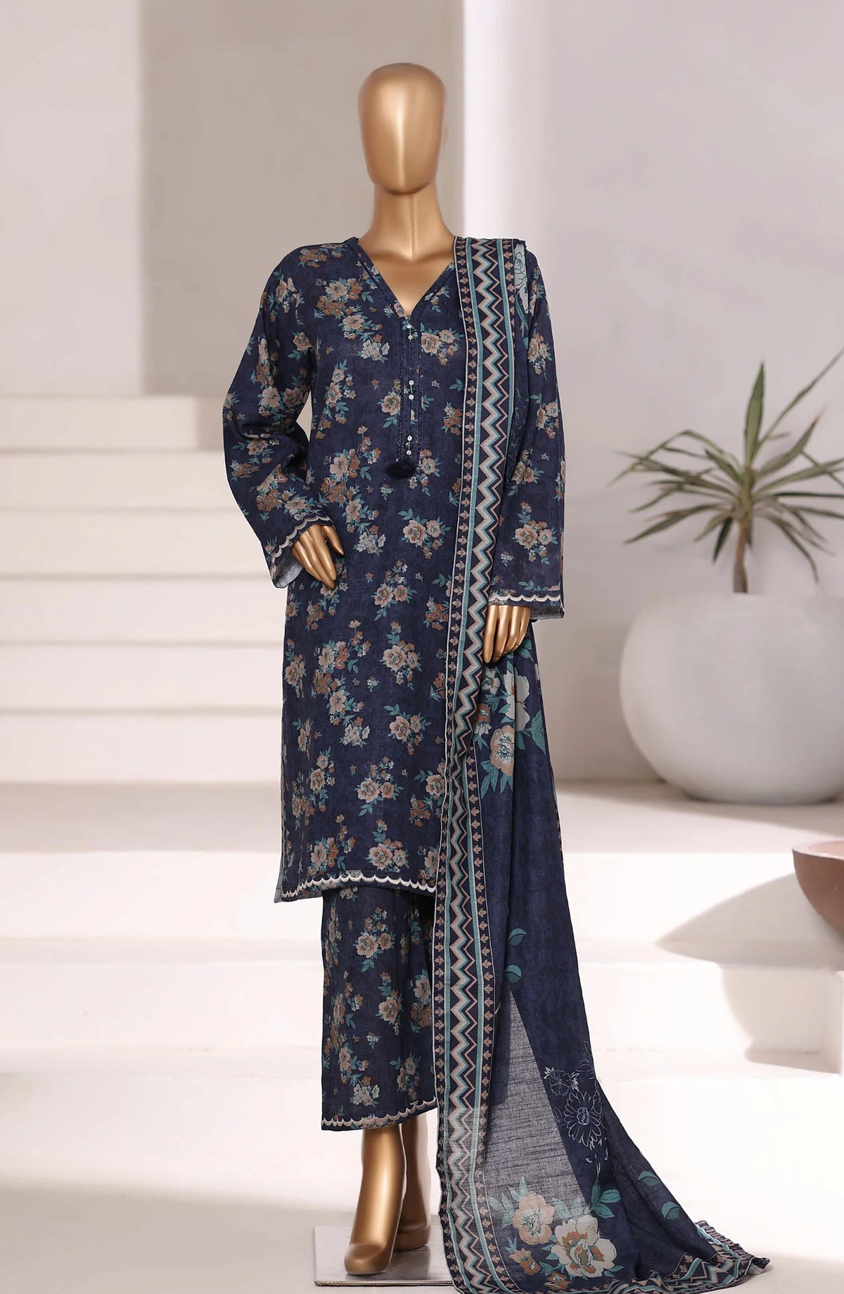 Sadabahar Khaddar RTW Embroidered Coll Stitched 3 Piece D-04