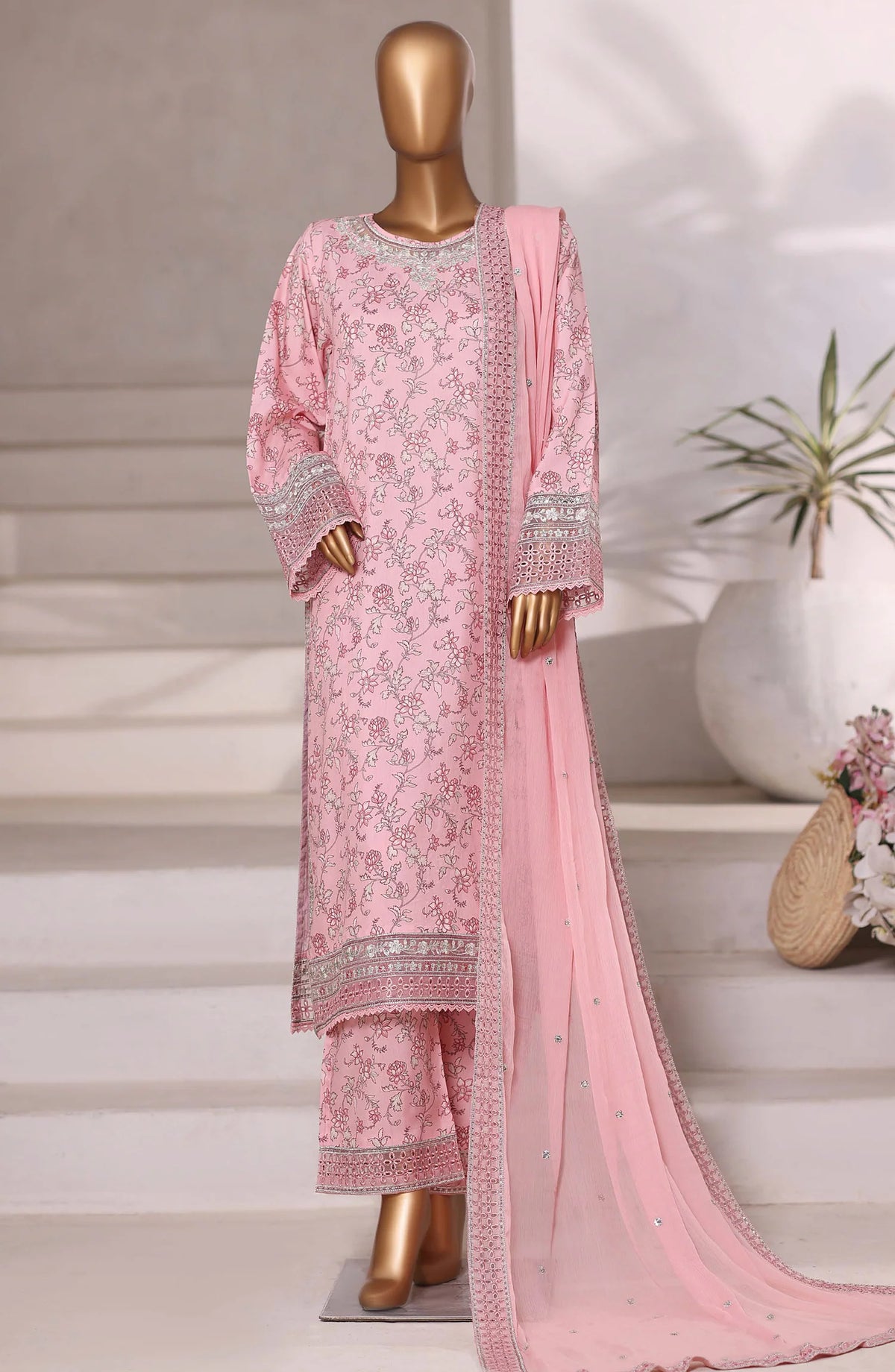 Sadabahar Luxury Emb Viscose Stitched 3 Pcs Co-Ords Style D-3