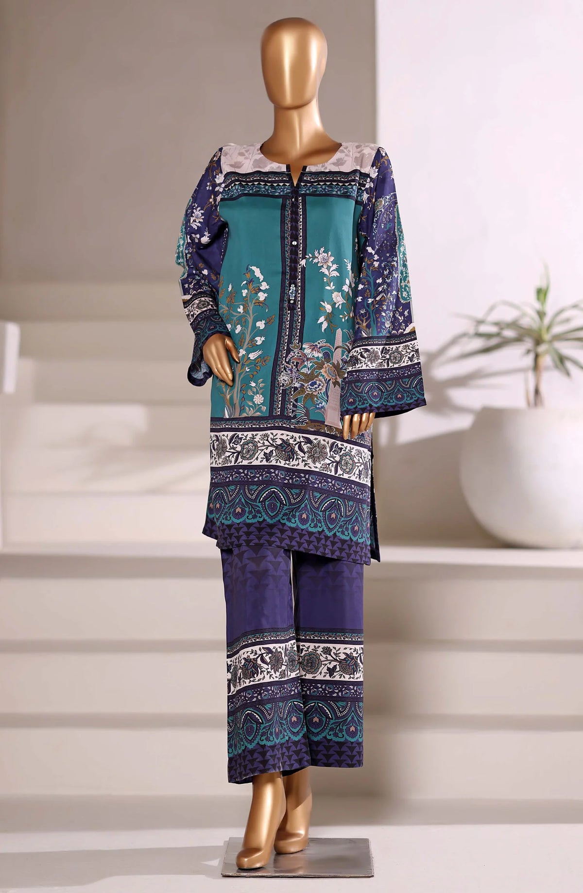 Sadabahar Printed Viscose Stitched 2 Piece Set SB-3