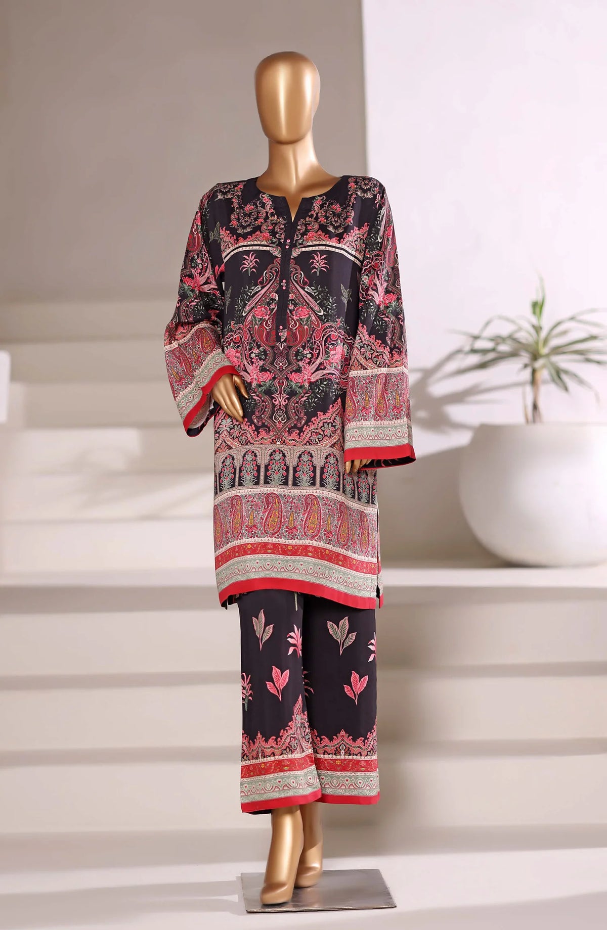 Sadabahar Printed Viscose Stitched 2 Piece Set SB-4