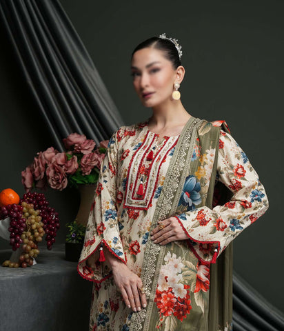 Salina Linen Vol-4  Un Stitched 3 Pcs D-03  REGALIA TEXTILE