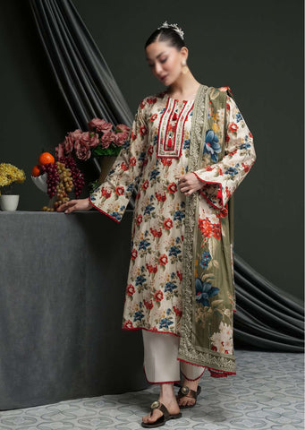 Salina Linen Vol-4  Un Stitched 3 Pcs D-03  REGALIA TEXTILE