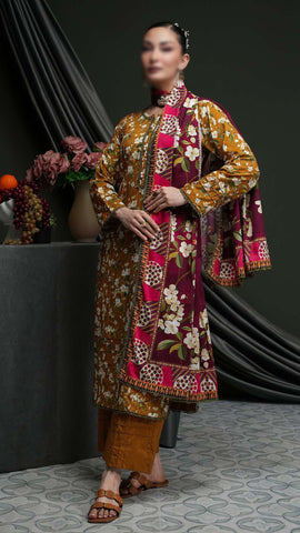 Salina Linen Vol-4  Un Stitched 3 Pcs D-05  REGALIA TEXTILE