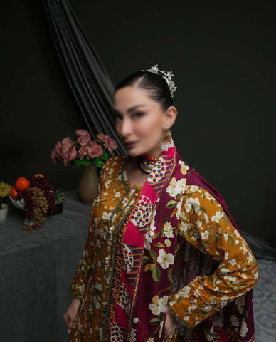 Salina Linen Vol-4  Un Stitched 3 Pcs D-05  REGALIA TEXTILE