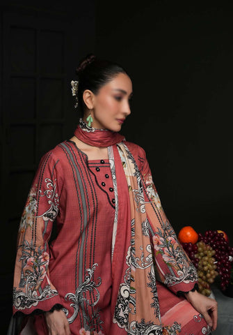 Salina Linen Vol-4  Un Stitched 3 Pcs D-06  REGALIA TEXTILE