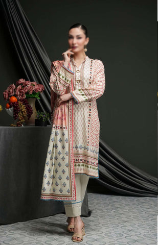 Salina Linen Vol-4  Un Stitched 3 Pcs D-01  REGALIA TEXTILE