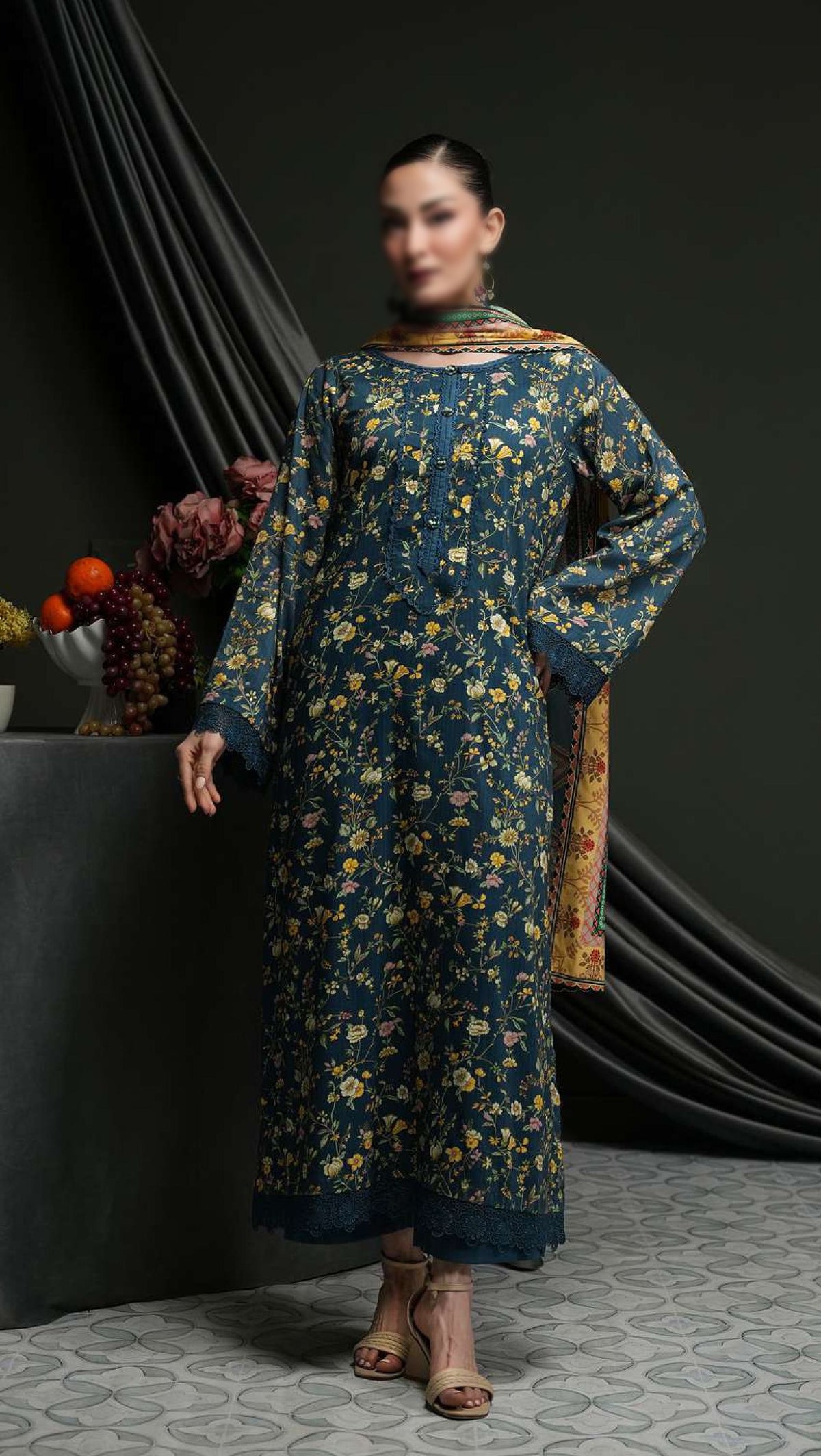 Salina Linen Vol-4  Un Stitched 3 Pcs D-07  REGALIA TEXTILE