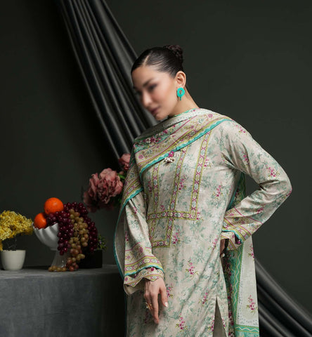 Salina Linen Vol-4  Un Stitched 3 Pcs D-09  REGALIA TEXTILE