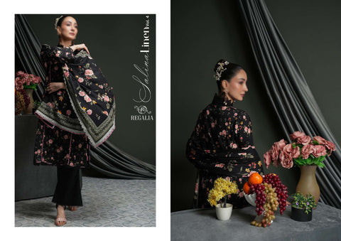 Salina Linen Vol-4  Un Stitched 3 Pcs D-02  REGALIA TEXTILE