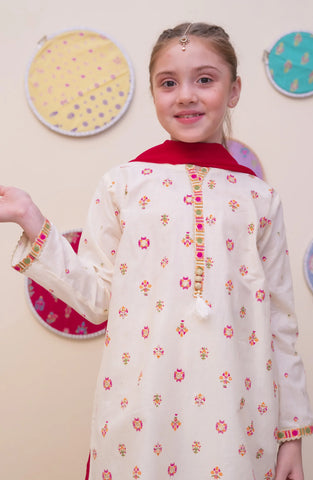 GURYA Printed Cambric 3Pec  Pret Coll'25 By SHANZEY Kids D-4