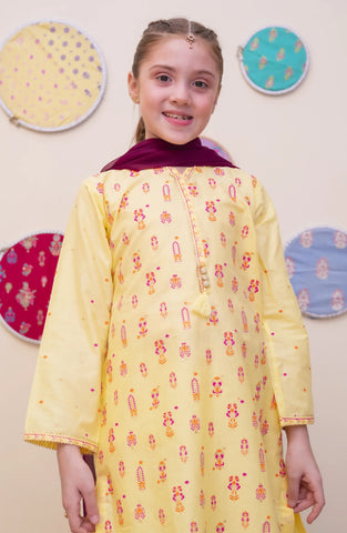 GURYA Printed Cambric 3Pec  Pret Coll'25 By SHANZEY Kids D-3