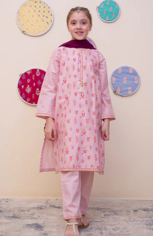 GURYA Printed Cambric 3Pec  Pret Coll'25 By SHANZEY Kids D-2