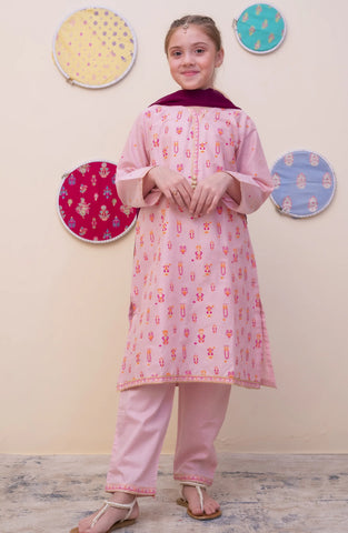 GURYA Printed Cambric 3Pec  Pret Coll'25 By SHANZEY Kids D-2