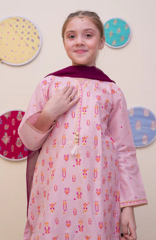 GURYA Printed Cambric 3Pec  Pret Coll'25 By SHANZEY Kids D-2