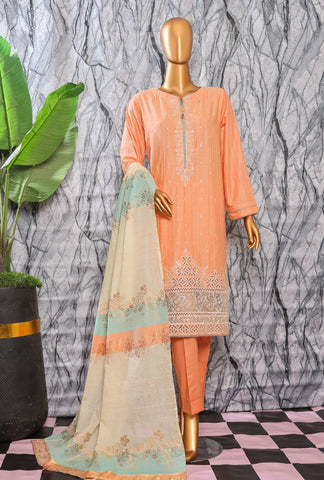 Turkish Jacquard Vol-2 Emb  HZ Textile Unstitched 3 Piece D-02