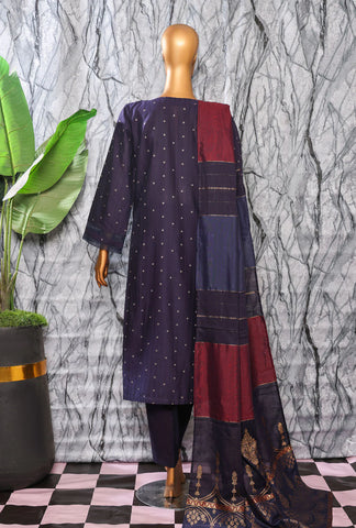 Turkish Jacquard Vol-2 Emb  HZ Textile Unstitched 3 Piece D-05