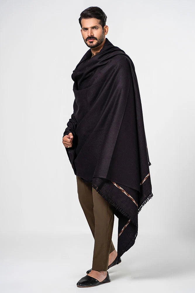 Regal Winter Mens Shawl Balck