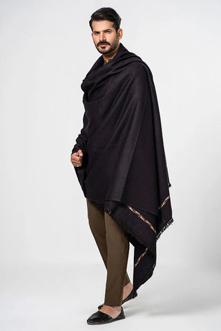 Regal Winter Mens Shawl Balck