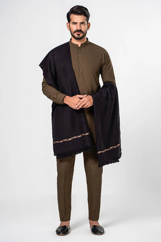 Regal Winter Mens Shawl Balck