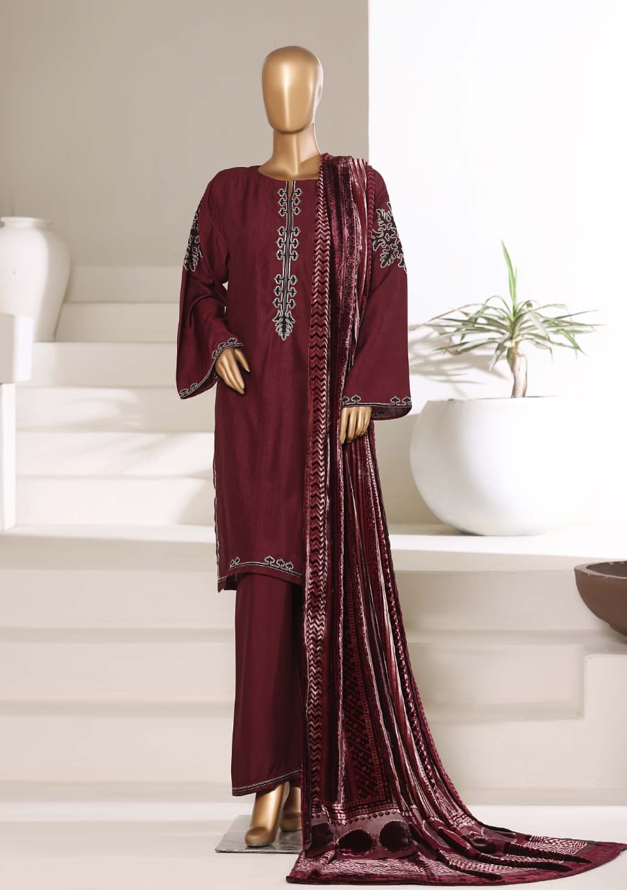 Sadabahar Luxury Viscose With Palachi Shawl Ready To Wear 3Pc D-1