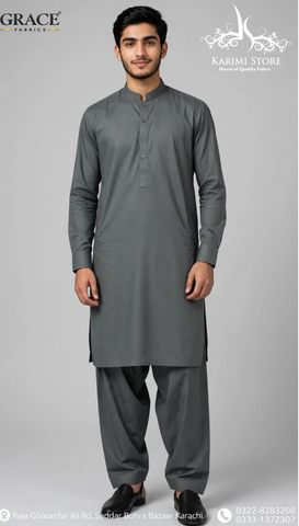 Grace Men’s Wash N Wear Unstitched Suit D-4